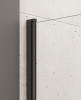 Aqualine VILMA vanová zástěna 600x1400mm, černá, čiré sklo AQ6014B