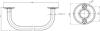 Aqualine WHITE LINE držák ručníků 40cm, bílá 8004