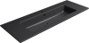GSI PURA keramické umyvadlo Slim 122x46cm, černá mat 8887126