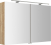 Sapho RIWA galerka s LED osvětlením, 101x70x17cm, dub alabama RIW100-0022