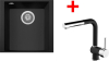 Granitový dřez Sinks CUBE 340U Nanoblack + MIX 3 P Nanoblack G257N6