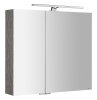 Sapho MIRRÓ galerka s LED osvětlením, 80x70x16cm, dub stříbrný MC080-0011