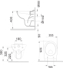 Mereo WC závěsné, RIMLESS, 530x355x360, keramické, vč. sedátka CSS124 VSD81S2