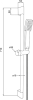 Mereo Sprchová souprava, jednopolohová sprcha, šedostříbrná hadice, systém zabraňující překroucení CB900D