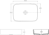 Isvea INFINITY RECTANGLE keramické umyvadlo na desku, 50x36cm, bílá mat 10NF65050-2L