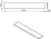Sapho AVICE deska pod umyvadlo 250x36cm, tl.5cm, old wood AV2568