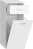 Aqualine ZOJA/KERAMIA FRESH skříňka spodní s košem 35x78x29cm, bílá 50261
