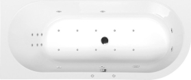 Polysan ASTRA L HYDRO-AIR hydromasážní vana, 165x80x48cm, bílá 33611HA