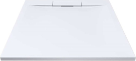 Mereo Čtvercová sprchová vanička s hranatým krytem sif., 90x90x3 cm, vč. sif., bez nožiček, litý mramor CV35KS
