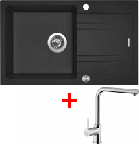 Granitový dřez Sinks LINEA 780 Granblack+ELKA LI78030ELCL