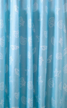 Aqualine Sprchový závěs 180x200cm, polyester, modrá, mušle ZP006