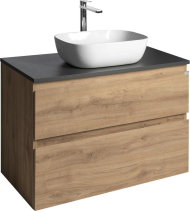 Aqualine ALTAIR skříňka s deskou 87, 5 cm, dub emporio/antracit břidlice AI390-02