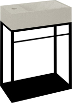 Sapho CREST konzole s policí, 39, 5x45x21, 7cm, černá mat AR402