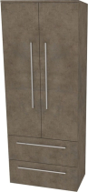 Mereo Bino, koupelnová skříňka vysoká 163 cm, dvojitá, Multidecor, Beton Chicago tm šedý CN699BCS2