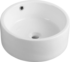 Aqualine Keramické umyvadlo na desku Ø 42cm, bílá 49414