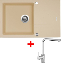 Granitový dřez Sinks LINEA 780 XC Sahara + Elka G4650XC
