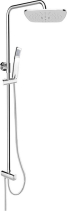 Mereo Sprchový set s tyčí, hadicí, ruční a talíř. hranatou sprchou, šedá CB95001SG2