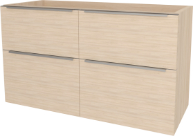 Mereo Mailo, koupelnová skříňka 121 cm, chrom madlo, Multidecor, Javor Hard šampaňský CN593SJHS2