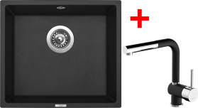 Granitový dřez Sinks FRAME 457 Pureblack + Mix 3 P GR N6 G8026