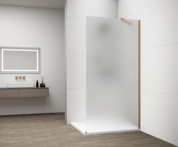 Polysan ESCA GOLD MATT jednodílná sprchová zástěna k instalaci ke stěně, matné sklo, 700 mm ES1170-04