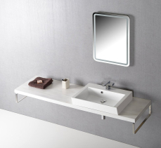Sapho AVICE deska pod umyvadlo 170x50cm, tl.5cm, dub starobílý AV175