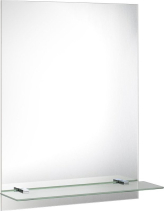 Aqualine Zrcadlo s otvory pro polici 60x80cm, včetně závěsů 22430