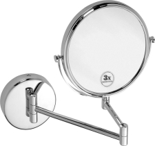 Sapho X-ROUND kosmetické zrcátko závěsné, Ø 200mm, oboustranné, chrom XR006