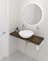 Sapho AVICE deska pod umyvadlo 120x36cm, tl.5cm, dub tmavý AV12611