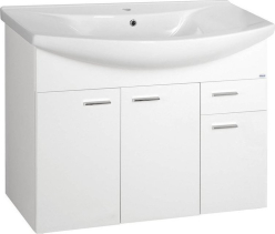 Aqualine ZOJA umyvadlová skříňka 93x74x34cm, bílá 51094A