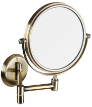 Sapho Kosmetické zrcátko závěsné, Ø 140mm, oboustranné, bronz XP012