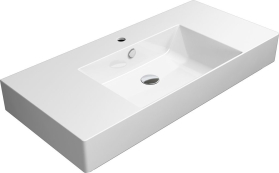 GSI KUBE X keramické umyvadlo 100x47cm, s odkládacími plochami, bílá ExtraGlaze 9451111