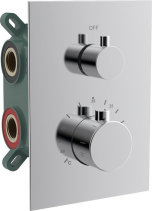 Sapho KIMURA podomítková sprchová termostatická baterie, box, 2 výstupy, chrom KU682