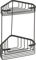 Gedy SMART dvoupatrová rohová police 200x325x151mm, černá mat 2482-14