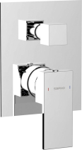 Sapho CUBEMIX podomítková sprchová baterie, 2 výstupy, chrom CM042