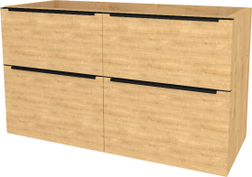 Mereo Mailo, koupelnová skříňka 121 cm, černé madlo, Multidecor, Dub Arlington CN593SBDARL