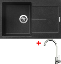 Granitový dřez Sinks ULTIMA 790 Granblack + ARCO celonerezová G25230
