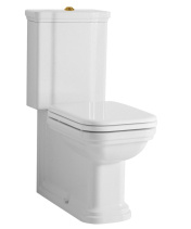 Kerasan WALDORF WC kombi, spodní/zadní odpad, bílá-bronz WCSET18-WALDORF