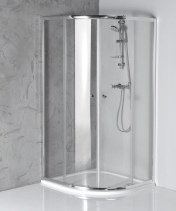 Aqualine ARLETA čtvrtkruhová sprchová zástěna 900x900mm, čiré sklo HLS900Y