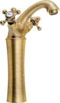 Sapho ANTEA stojánková umyvadlová baterie vysoká s výpustí, výška 245mm, bronz 3176L