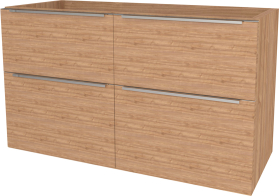 Mereo Mailo, koupelnová skříňka 121 cm, chrom madlo, Multidecor, Light Select Walnut CN593SLSW1