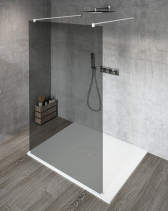Gelco VARIO WHITE jednodílná sprchová zástěna do prostoru, kouřové sklo, 900 mm GX1390GX2215