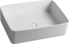 Sapho THIN umyvadlo na desku, Rockstone, 50x37 cm, bílá mat WN321
