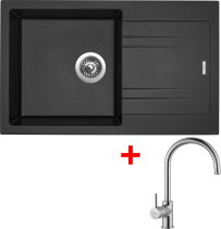 Granitový dřez Sinks LINEA 780 N Metalblack+VITALIA LI78074NVICL