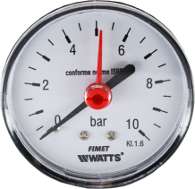 Klum Tlakoměr 63 mm, 0 - 10bar, zadní vývod 1/4" PR3014
