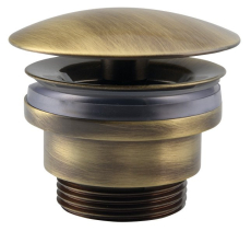 Silfra Umyvadlová výpust 5/4“, neuzavíratelná, velká zátka, 5-55mm, bronz UD52592