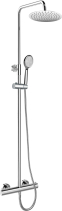 Mereo Termostatická baterie s talířovou kulatou slim sprchou, nerez CB60104TSC