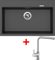 Granitový dřez Sinks MAXIMO 780 Metalblack+ELKA MA78074ELCL