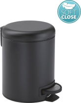 Gedy POTTY odpadkový koš 3l, Soft Close, černá mat 320914