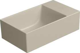 GSI KUBE X keramické umývátko 40x23cm, bez otvoru, pravé/levé, creta mat 9484008