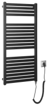 Aqualine TONDI-E elektrické otopné těleso rovné 450x970 mm, 300 W, černá mat DE456T